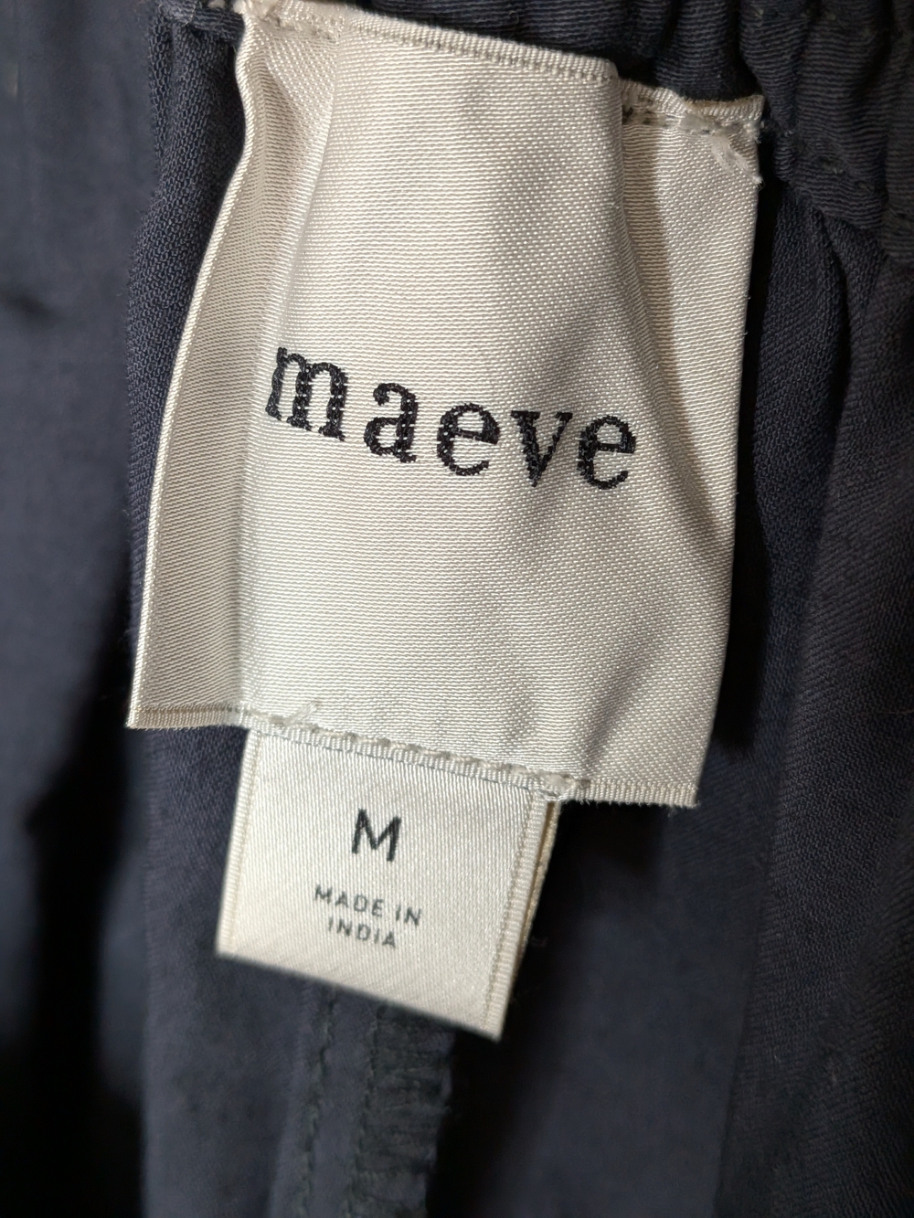 Maeve By Anthro Embroidered Skirty Culottes Eyelet Wide-Leg Dark Navy Sz M - Picture 10 of 14